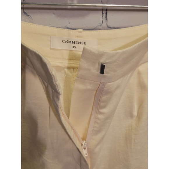 Light Butter Yellow Linen High Rise Trouser Pants Barrel Leg Sz XS - Picture 4 of 8